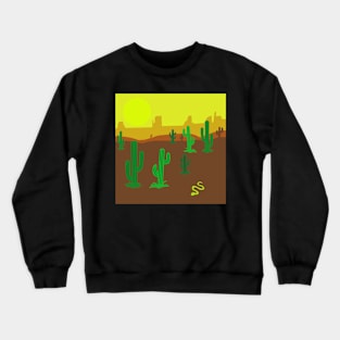 Cactus en el desierto Crewneck Sweatshirt